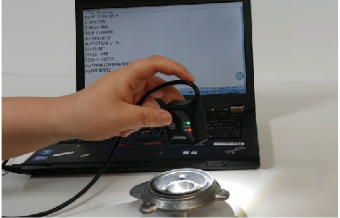 金属零件反光读码应用